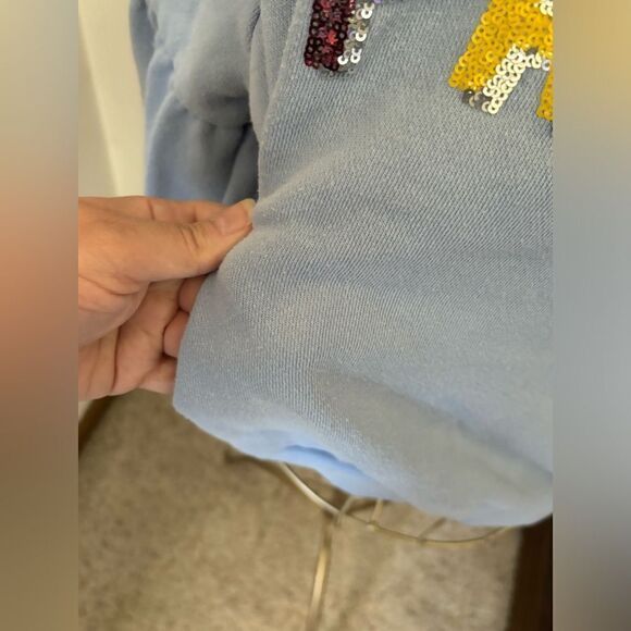 Aerie blue sequin PARTY sweatshirt M - Picture 7 of 12